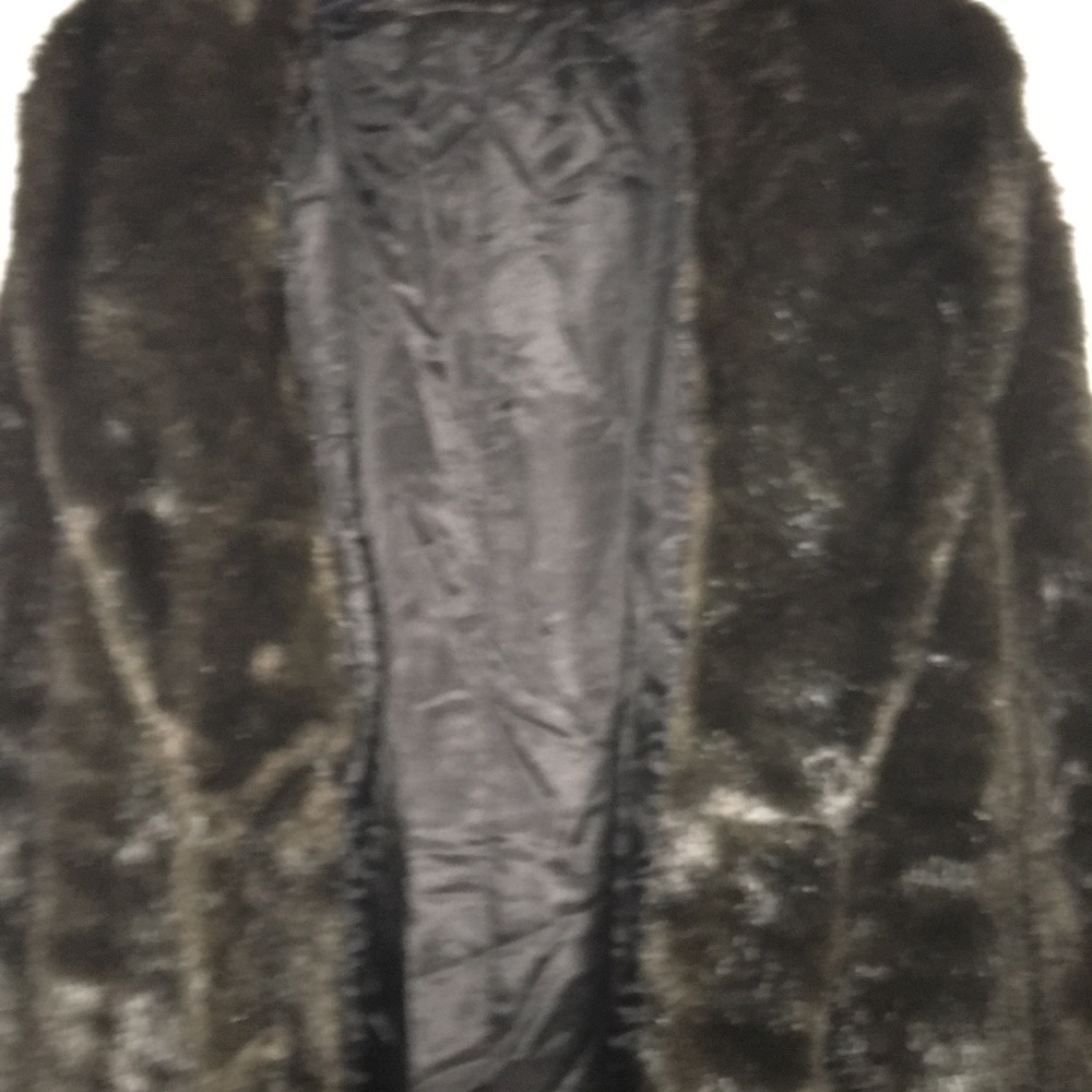 Two Coats Faux Fur large and Leather Medium - Picture 2 of 5
